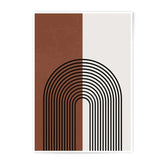 Minimalist Arch Photographic Print, Abstract Geometric Wall Art, Brown Beige Modern Home Decor, Mid Century Modern Art Print - Tawshia
